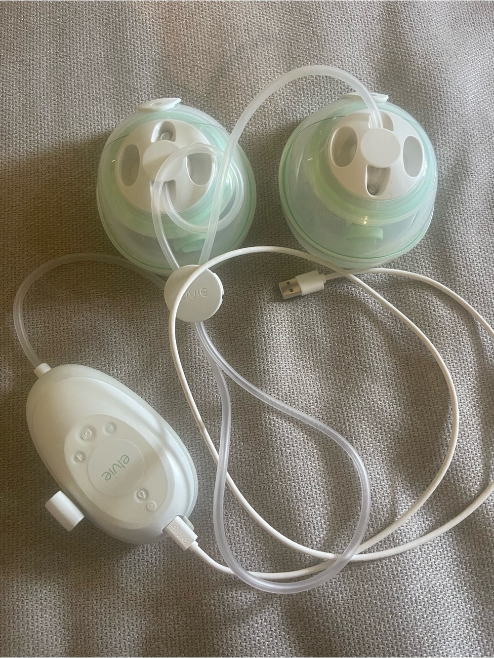 Elvie Double Electric Breast Pump - Mint/White